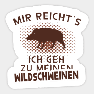 little wild boar pet grandpa traditional costumes saying Sticker